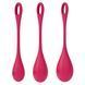 Набір йоні намистин Satisfyer Yoni Power 1 Red, діаметр 2-2,5-3см, вага 22-46-74гр в інтим-бутику EroticToys