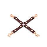 Шкіряна хрестовина Liebe Seele Wine Red Hogtie &mdash; купити в інтим-бутику EroticToys