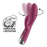 Вібратор-кролик з ротацією Satisfyer Spinning Rabbit 1 Red, 3 мотори &mdash; купити в інтим-бутику EroticToys