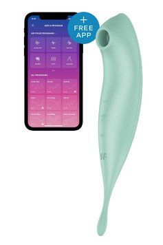 Смарт-вібратор для клітора з вакуумною стимуляцією Satisfyer Twirling Pro+ Mint &mdash; купити в інтим-бутику EroticToys