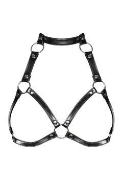 Портупея на груди Obsessive A740 harness black O/S, штучна шкіра &mdash; купити в інтим-бутику EroticToys