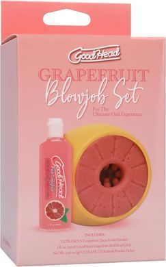 Набір для мінету Doc Johnson GoodHead Grapefruit Blowjob Set - Yellow (м'яте паковання!!!) &mdash; купити в інтим-бутику EroticToys