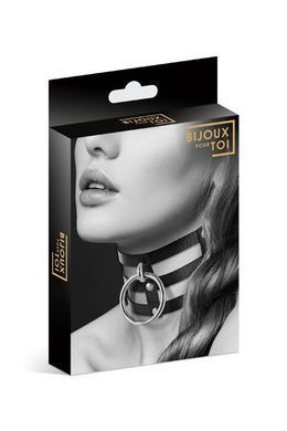 Чокер потрійний з кільцем для повідця Bijoux Pour Toi - FETISH, екошкіра &mdash; купити в інтим-бутику EroticToys