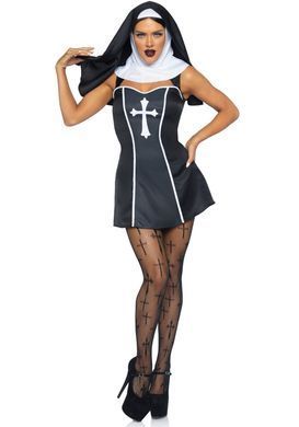 Костюм черниці Leg Avenue Naughty Nun M, сукня, головний убір &mdash; купити в інтим-бутику EroticToys