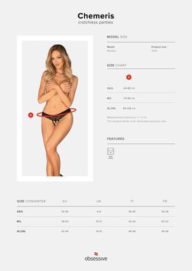 Трусики з доступом Obsessive Chemeris crotchless panties M/L &mdash; купити в інтим-бутику EroticToys