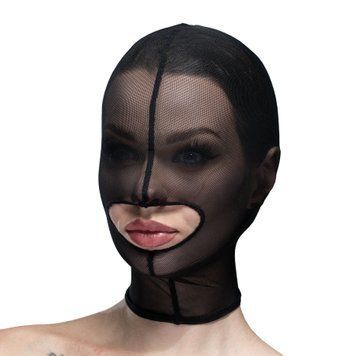 Маска сітка із відкритим ротом Feral Feelings - Hood Mask Black &mdash; купити в інтим-бутику EroticToys