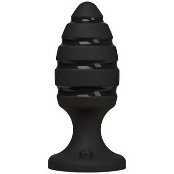 Анальний плаг зі спіральним каналом Doc Johnson Platinum Premium Silicone &mdash; The Blast &mdash; Black &mdash; купити в інтим-бутику EroticToys
