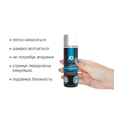 Пролонгувальний спрей JO Prolonger Spray with Benzocaine (60 мл) не містить мінеральних масел &mdash; купити в інтим-бутику EroticToys
