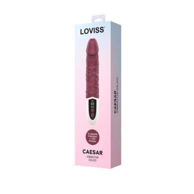 Фалоімітатор з вібрацією Loviss Caeser Vibrator Dildo, реалістичний, 12 режимів &mdash; купити в інтим-бутику EroticToys