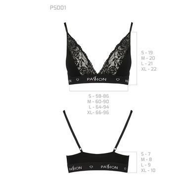 Еластичний топ з мереживом Passion PS001 TOP S, black &mdash; купити в інтим-бутику EroticToys