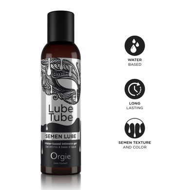 Лубрикант з імітацією сперми Orgie Lube Tube Semen Lube, 150 мл, водна основа, без смаку та запаху &mdash; купити в інтим-бутику EroticToys