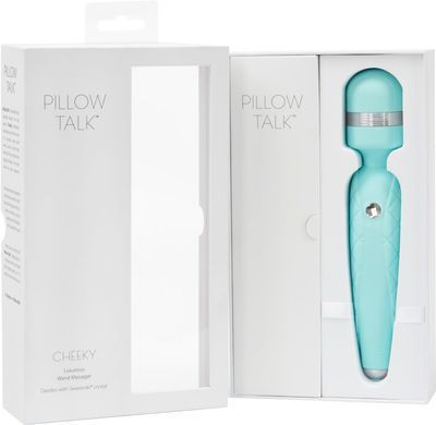 Розкішний вібромасажер PILLOW TALK - Cheeky Teal з кристалом Swarovski, плавне підвищення потужності &mdash; купити в інтим-бутику EroticToys