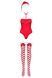 Боді Obsessive Kissmas teddy red L/XL (м'ята упаковка!!!)