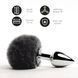 Анальна пробка FeelzToys - Bunny Tails Butt Plug Black в інтим-бутику EroticToys