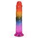 Фалоімітатор Doc Johnson Crystal Jellies - 7.5 Inch Dong - Rainbow в інтим-бутику EroticToys