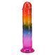 Фалоімітатор Doc Johnson Crystal Jellies - 7.5 Inch Dong - Rainbow в інтим-бутику EroticToys