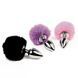 Анальна пробка FeelzToys - Bunny Tails Butt Plug Black в інтим-бутику EroticToys