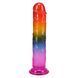 Фалоімітатор Doc Johnson Crystal Jellies - 7.5 Inch Dong - Rainbow в інтим-бутику EroticToys