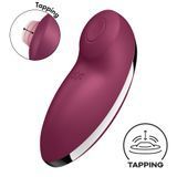 Вібростимулятор-пульсатор Satisfyer Tap & Climax 2 Red, ефект постукування пальцем &mdash; купити в інтим-бутику EroticToys