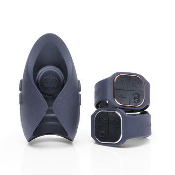 Іграшка для пар Hot Octopuss PULSE DUO LUX, пульсація+вібрація, використання без рук, 2 пульти &mdash; купити в інтим-бутику EroticToys