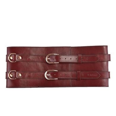 Шкіряний пояс для бондажу Liebe Seele Wine Red Waist Cuff, S Size &mdash; купити в інтим-бутику EroticToys
