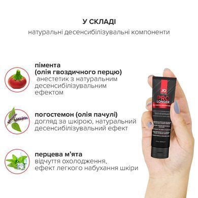 Пролонгер гель JO Prolonger Gel (60 мл) з олією перцевої м&rsquo;яти, гвоздикового перцю та пачулів &mdash; купити в інтим-бутику EroticToys