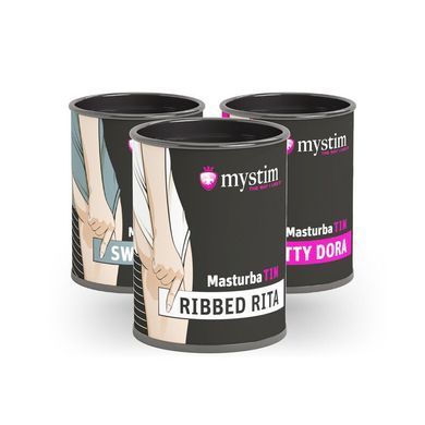 Мастурбатор-яйце Mystim MasturbaTIN Ribbed Rita &mdash; купити в інтим-бутику EroticToys