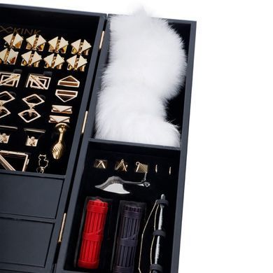 БДСМ-набір LOCKINK All-in-1 BDSM Play Kit, чорний, шкіра з тисненням, предмети для бондажу, шибарі, ваксплею &mdash; купити в інтим-бутику EroticToys