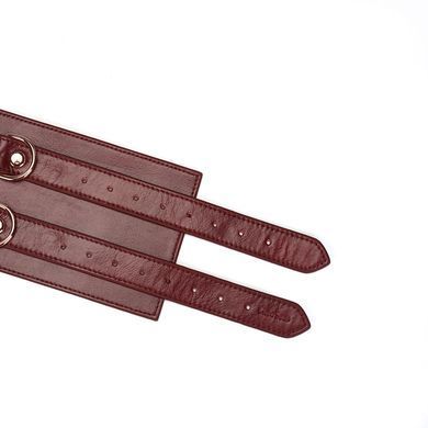 Шкіряний пояс для бондажу Liebe Seele Wine Red Waist Cuff, S Size &mdash; купити в інтим-бутику EroticToys