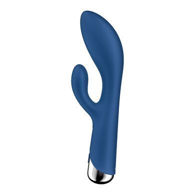 Вібратор-кролик з ротацією Satisfyer Spinning Rabbit 1 Blue, 3 мотори &mdash; купити в інтим-бутику EroticToys