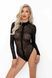 Боді під леопард Noir Handmade F287 Leopard flock bodysuit with long sleeves, S, довгий рукав в інтим-бутику EroticToys