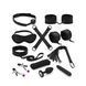 Набір Liebe Seele Black Lace and Neoprene 11pcs Bondage Kit, анальна пробка з кристалом, віброкуля в інтим-бутику EroticToys