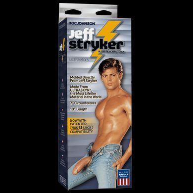 Фалоімітатор Doc Johnson Jeff Stryker White - ULTRASKYN, діаметр 5,4 см, Vac-U-Lock &mdash; купити в інтим-бутику EroticToys
