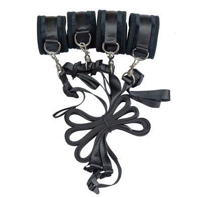 Розтяжка на ліжко Punishment &ndash; 5-Piece Bed Restraint Kit &ndash; Black, 5 предметів &mdash; купити в інтим-бутику EroticToys