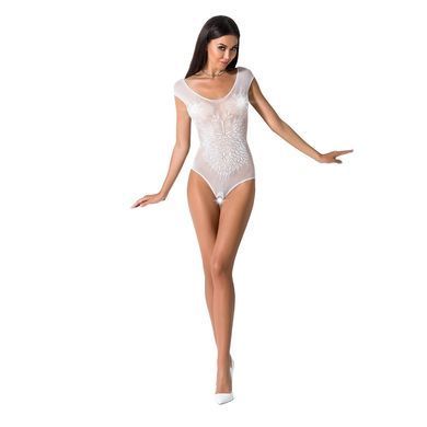 Бодістокінг Passion BS064 One Size, White, боді, закрите плече, відкритий доступ &mdash; купити в інтим-бутику EroticToys