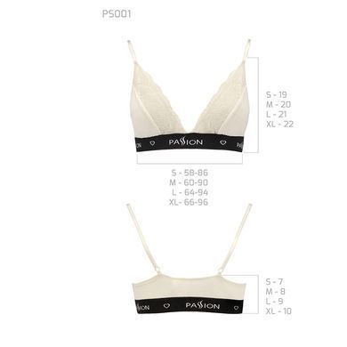 Еластичний топ з мереживом Passion PS001 TOP L, ecru &mdash; купити в інтим-бутику EroticToys