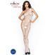 Бодістокінг Passion BS036 white, комбінезон, лямки через одне плече в інтим-бутику EroticToys