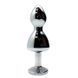 Металева анальна пробка Wooomy Lollypop Double Ball Metal Plug Blue L діаметр 3,5 см, довжина 10,5см в інтим-бутику EroticToys