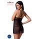 Прозора сорочка приталена Passion QUENTRIS CHEMISE XXL/XXXL, black, трусики в інтим-бутику EroticToys