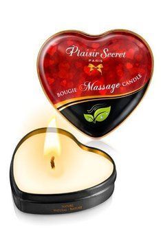 Масажна свічка серце Plaisirs Secrets Natural (35 мл) &mdash; купити в інтим-бутику EroticToys