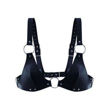 Ліф з натуральної шкіри Feral Feelings - Bikini Top Black &mdash; купити в інтим-бутику EroticToys