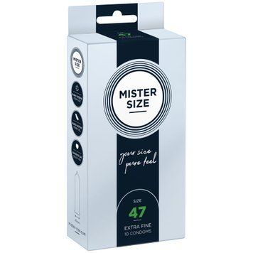 Презервативи Mister Size - pure feel - 47 (10 condoms), товщина 0,05 мм &mdash; купити в інтим-бутику EroticToys