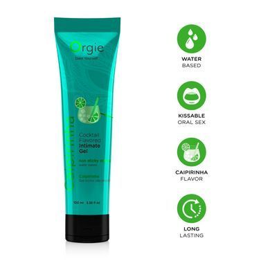 Лубрикант на водній основі Orgie Lube Tube Cocktail Caipirinha, 100 мл, смак цитрусового коктейлю &mdash; купити в інтим-бутику EroticToys