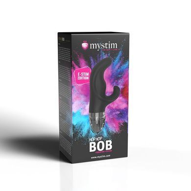 Вібратор-кролик з електростимуляцією Mystim Hop Hop Bob Black Edition &mdash; купити в інтим-бутику EroticToys