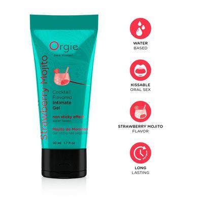 Розпродаж!!! Лубрикант на водній основі Orgie Lube Tube Strawberry Mojito 50мл (термін 31.07.2026) &mdash; купити в інтим-бутику EroticToys