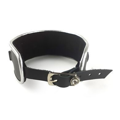 Ошейник из натуральной кожи со стразами и кольцом Art of Sex - Collar Ring &mdash; купити в інтим-бутику EroticToys