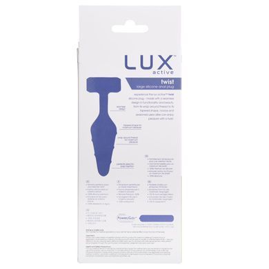 Анальна пробка Lux Active Twist Plug Large Blue &mdash; купити в інтим-бутику EroticToys