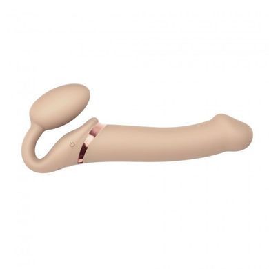 Безремінний страпон з вібрацією Strap-On-Me Vibrating Flesh L, діаметр 4,2 см, пульт ДК, регульований &mdash; купити в інтим-бутику EroticToys