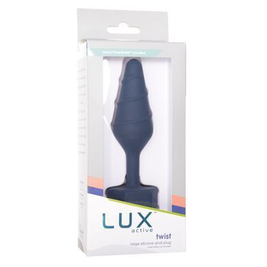 Анальна пробка Lux Active Twist Plug Large Blue &mdash; купити в інтим-бутику EroticToys