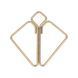 SX0844 Затискачі для сосків з важкою підвіскою LOCKINK Nipple Clamps with Heavy Pendant, золотисті в інтим-бутику EroticToys